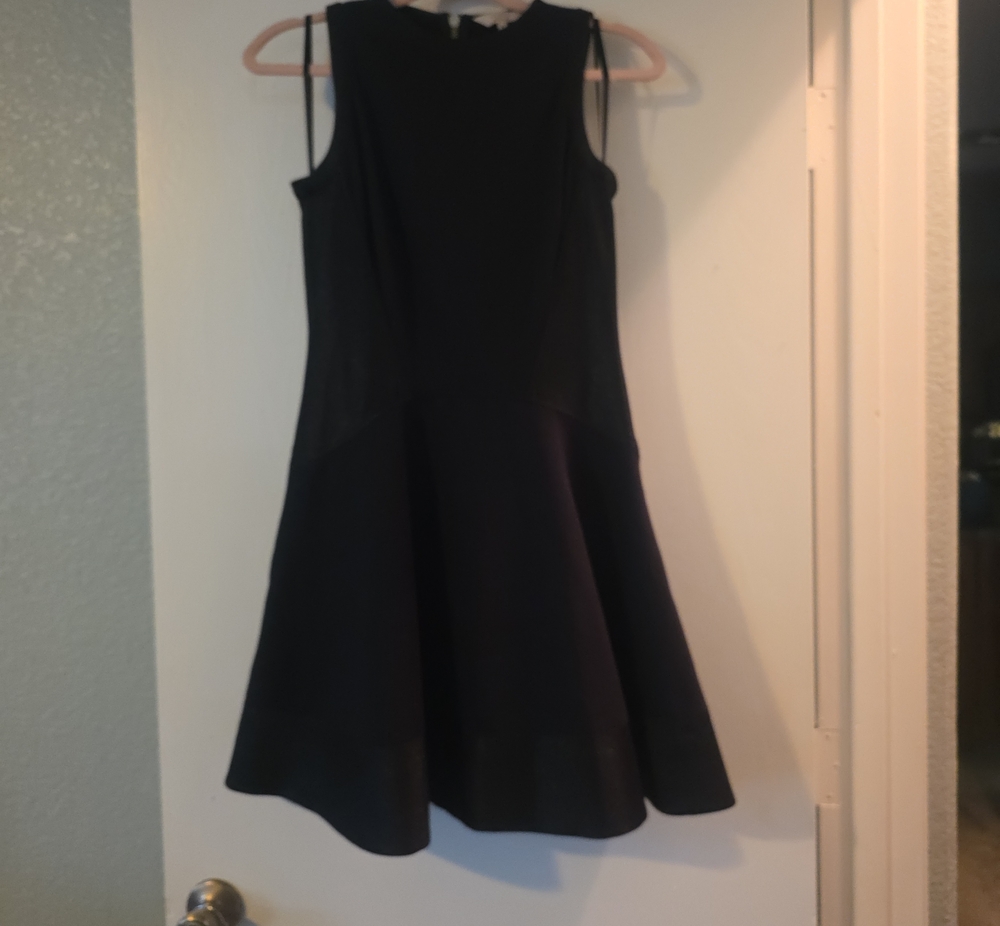 Ted Baker London Black Sleeveless Flared Mini Dress